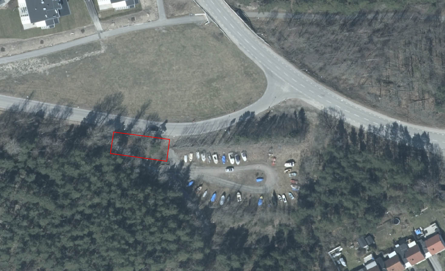 Husbilsparkering vid hamn