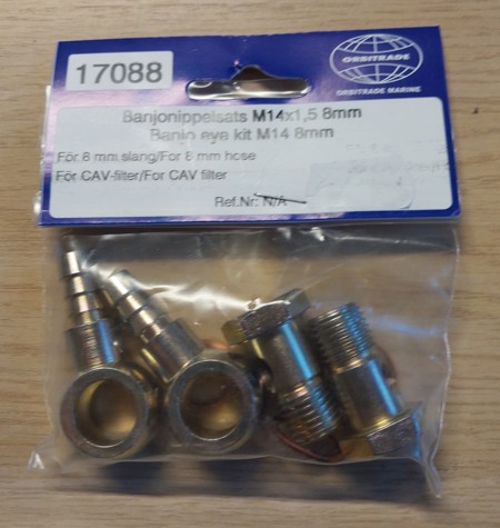 Banjonippelsats M14x1,5 8mm