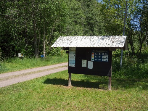 informationsskylt vandringsspår