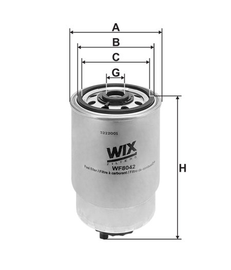 Bränslefilter   Wix WF8042     Långt 